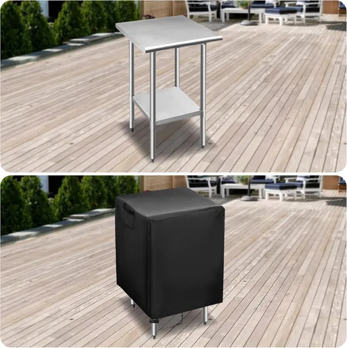 Miniatura 8 de Funda pequeña para mesa auxiliar de exterior, cubierta de mesa auxiliar de patio de 17 pulgadas para exteriores, funda impermeable para muebles