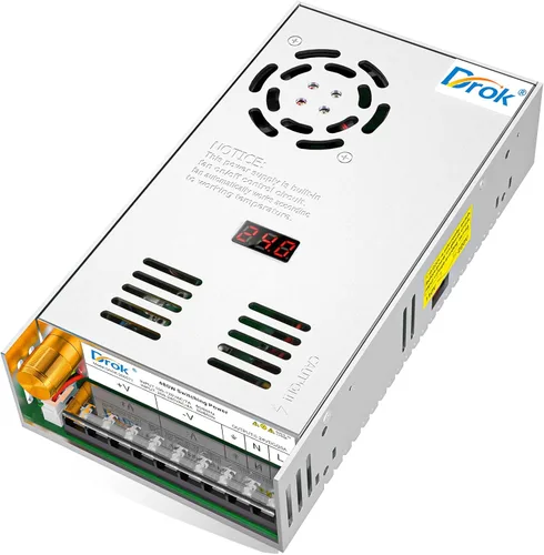 Miniatura 15 de DROK Fuente de alimentación de 12V, CA 110V 220V a CC 0-12V 0-40A 480W Convertidor Buck, adaptador regulado ajustable de voltaje y amperios 5V 9V