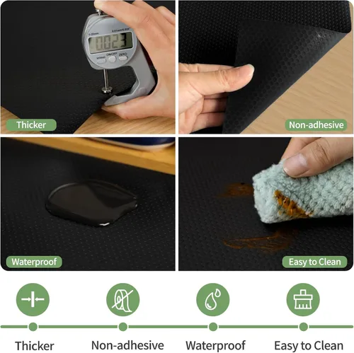 Miniatura 2 de Revestimientos de Estantes 11 pulgadas x 20 pies Revestimientos de Estantes para Gabinetes de Cocina Antiadherente Forro de Estantes Alfombrillas