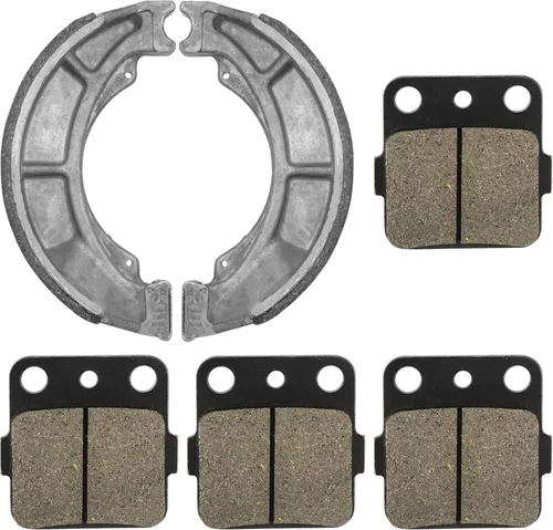 Miniatura 6 de Caltric Pastillas de freno delanteras y zapatas de freno traseras compatibles con Suzuki Lt-F250 Ozark 250 2007-2014