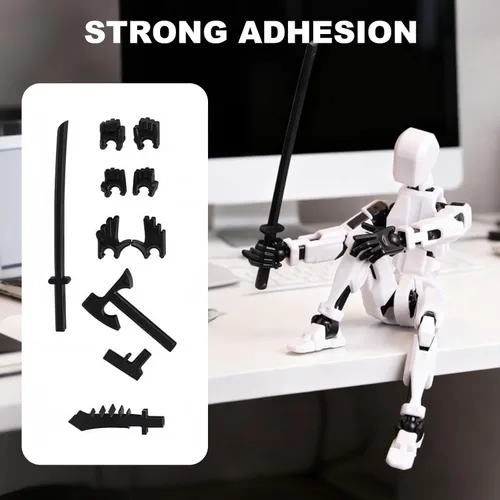 Miniatura 6 de Juego de 4 figuras de acción Dummy13 (ensamblaje completado), figura de acción impresa en 3D, regalo de juguete para niños, muñeco 13, robot 13, 4