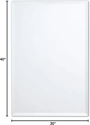 Miniatura 10 de Better Bevel - Espejo rectangular sin marco, espejo de pared de baño de 30 x 40 pulgadas con borde biselado Rectángulo - Borde biselado