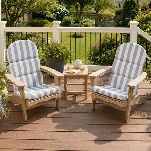 Miniatura 15 de Crestlive - Cojín Adirondack para silla, 50 x 19.6 pulgadas, impermeable, resistente a la decoloración, cojín para silla mecedora de respaldo alto