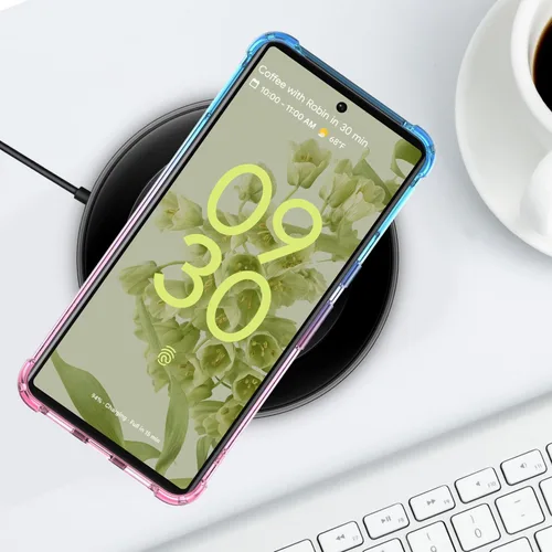 Miniatura 7 de Funda para Google Pixel 8 Pro, funda transparente con bonito degradado para teléfono, TPU reforzado, parte trasera de policarbonato duro, funda