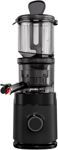 Máquinas exprimidoras, exprimidor de prensa en frío de 150 W con canal ancho, exprimidores de masticación lenta, alto rendimiento de jugo para