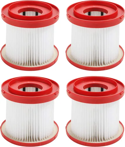 Fette Filter - 4 filtros HEPA para aspiradora en seco y húmedo compatible con Milwaukee 49-90-1900 para aspiradora húmeda/seca de galón M18 de 2