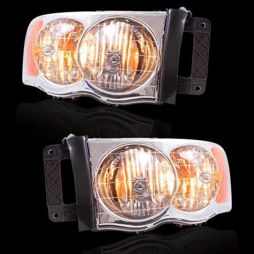 Miniatura 2 de Brock Conjunto de faros halógenos de repuesto para el lado del conductor y el pasajero, compatibles con Dodge Ram 1500 2002-2005