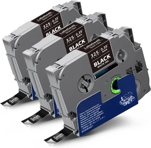Miniatura 15 de Labelwell Paquete de 3 cintas TZe-111 compatibles con etiquetas adhesivas transparentes de 0.236 in 0.23 pulgadas, TZe111 TZ-111, negro sobre
