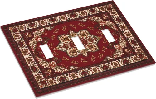 Miniatura 680 de Placa Decorativa de Pared de Granja Rústica con Cuerno de Madera para Puerta de Granero 1 Banda Duplex Cubiertas de Toma Eléctrica Soltera
