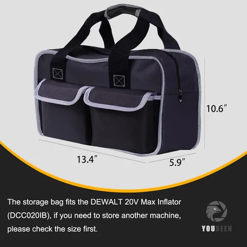 Miniatura 5 de Bolsa de almacenamiento del compresor de aire, inflador de neumáticos de coche para DEWALT DCC020IB 20V Max