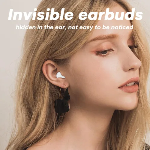 Miniatura 4 de Invisible Mini Wireless Bluetooth Earbuds - Ultra Compact Discreet Design, Comfort Fit for Small Ears, Side Sleep & Work Compatible