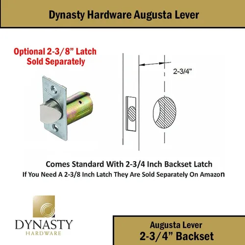Miniatura 4 de Dynasty Hardware AUG-26D - Palanca de servicio comercial (grado 2, ADA, acabado cromado satinado), AUG-30-26D Cromo satinado