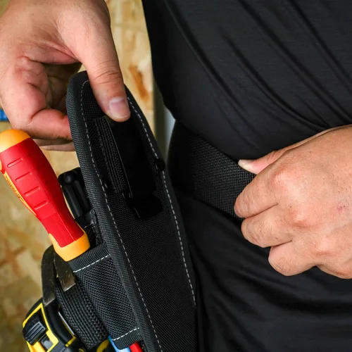 Miniatura 4 de Bolsa de herramientas pequeña con clip de cinturón, pequeña bolsa de herramientas, organizador de trabajo mínimo, funda de cuchillo y soporte