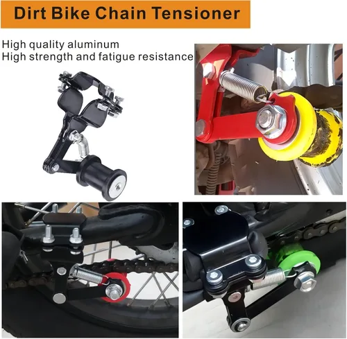 Miniatura 5 de Tensor de Cadena Universal para Bicicleta Motorizada Tensor de Cadena Pesada Ajustador Tensor de Cadena de Piñón de Resorte para Bicicleta