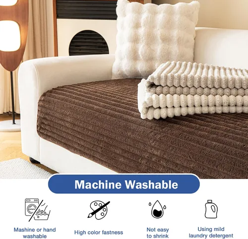 Miniatura 8 de MYSKY HOME Fundas de sofá para sofá seccional, funda de sofá en forma de L, fundas de sofá 100% impermeables para perros, funda de sofá modular