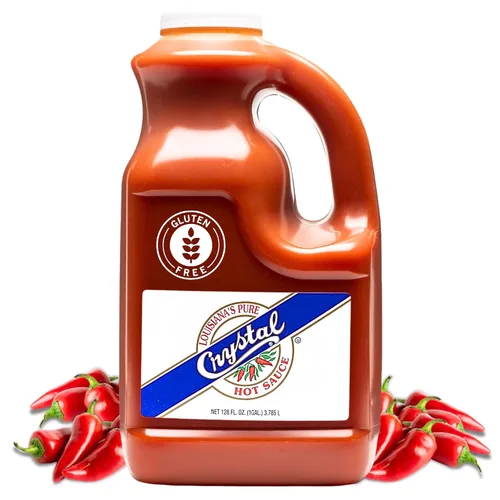 Miniatura 11 de Crystal Louisiana's Pure Hot Sauce con ajo, 12 onzas, pimientos de cayena añejos, calor medio, sabor Gumbo a Bloody Mary's