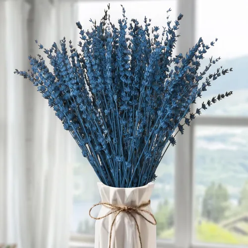 Miniatura 9 de Iory White - Paquete de 180 flores secas de lavanda secas, ramo de lavanda blanca crema blanqueadora real para el hogar, boda, decoración