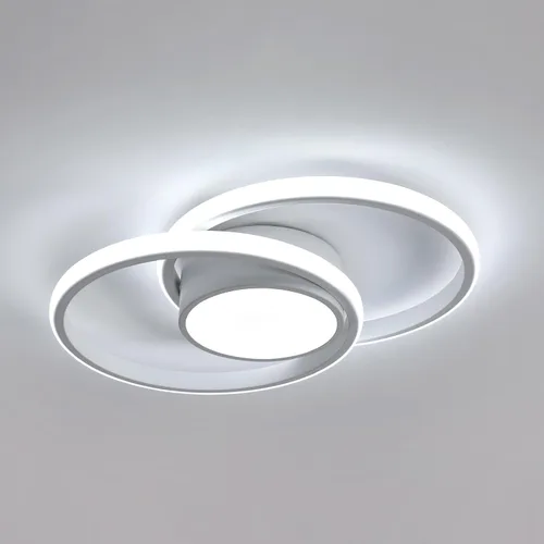 Miniatura 11 de AUA Lámpara de techo moderna, lámpara LED de montaje empotrado de 39 W, 15.7 pulgadas, 3000 K, redonda cerca de techo, para dormitorio, pasillo