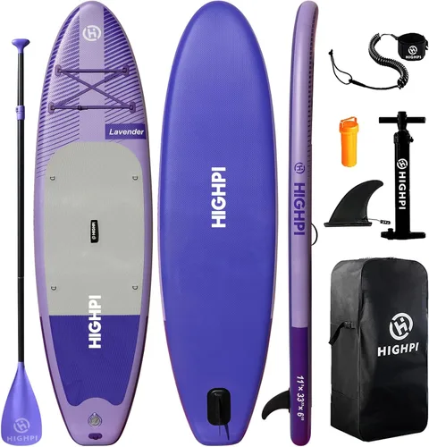 Miniatura 9 de Inflatable Stand-Up Paddle Board: Wide SUP with Full Accessories, Anti-Slip EVA Deck, Paddleboard for Yoga/Surfing/Fishing & More, for Youth &