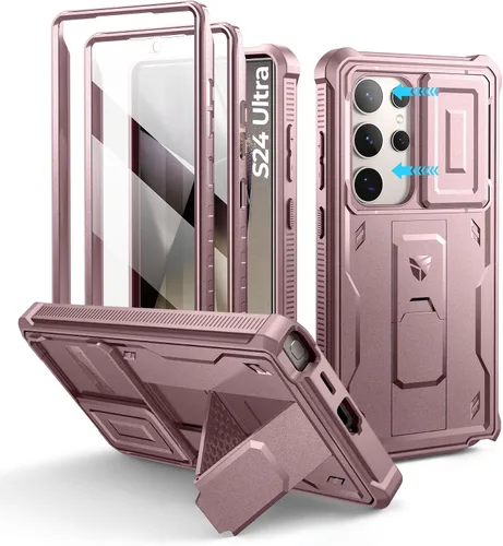 Miniatura 43 de Dexnor Funda para Samsung Galaxy S24 con Cubierta Deslizante Integrada para Cámara y Protector de Pantalla y Soporte, Funda Resistente a los Golpes