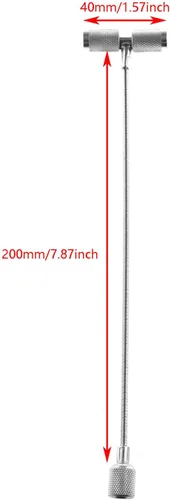 Miniatura 3 de DGZZI Herramienta de pesca de vástago de válvula, herramienta de instalación de vástago de válvula 3 en 1, extractor de neumáticos de coche