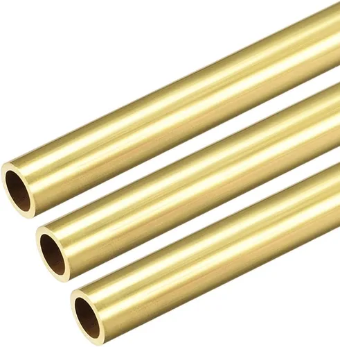 Miniatura 18 de uxcell Tubo redondo de latón, 11.811 in de longitud 0.177 in de diámetro exterior de 0.039 in de grosor de pared, tubo recto sin costuras, 3 piezas