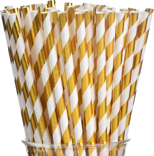 Miniatura 11 de ALINK 100 pajitas rojas, pajitas de papel biodegradables rojas y blancas a rayas para fiestas, eventos, manualidades, suministros de decoración