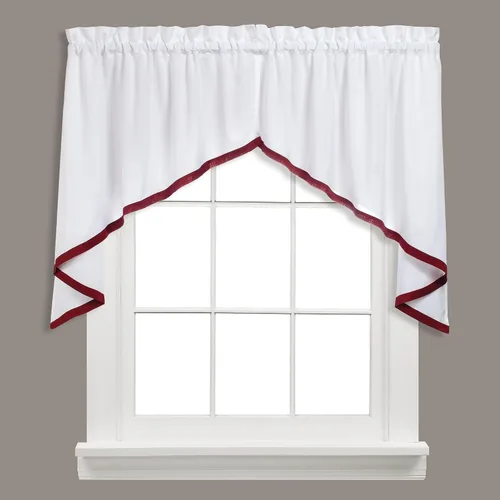 Miniatura 10 de SKL Home Sutton Cenefa para ventana, 18 x 38 pulgadas, Burdeos