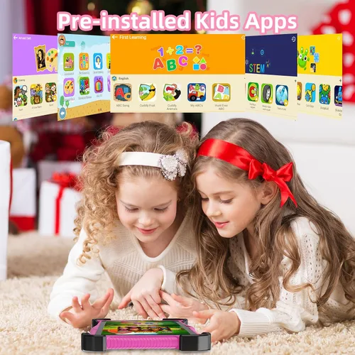 Miniatura 3 de Fivahiva Tableta para niños de 7 pulgadas, tableta Android 14 para niños, Octa-Core, 10 GB de RAM +64 GB de ROM 512 GB expandir, cámara dual, Rosa