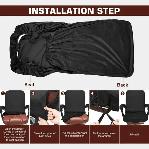 Miniatura 6 de NeColorLife Funda de terciopelo para silla de oficina con fundas para reposabrazos, funda elástica para silla de computadora de escritorio