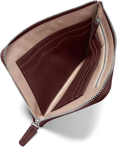 Miniatura 4 de Leatherology Cartera de viaje con cremallera delgada burdeos