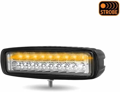 Miniatura 3 de Trux Accesorios TLED-W4 Universal 6" Rectangular LED Lámpara de Trabajo/Luz con Estroboscópico Ámbar