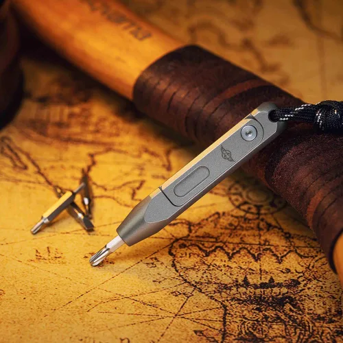 Miniatura 6 de OKNIFE Otacle D1 - Destornillador de bolsillo de titanio pequeño EDC multibroca, juego de destornilladores de precisión 9 en 1, puntas magnéticas