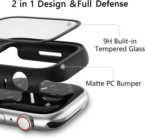 Miniatura 2 de COMMUTER [Paquete de 16] para Apple Watch Series 3/2/1 Protector de pantalla de 1.496 pulgadas, carcasa rígida de policarbonato ultrafino
