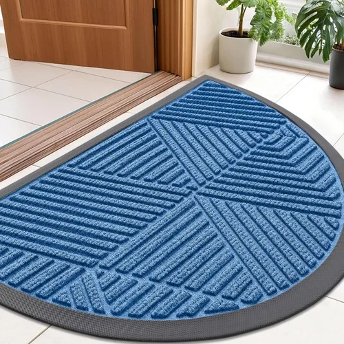 Miniatura 9 de Smiry - Felpudo para puerta principal y entrada interior y exterior, resistente, de caucho natural, atrapa la suciedad y la humedad delgado, diseño