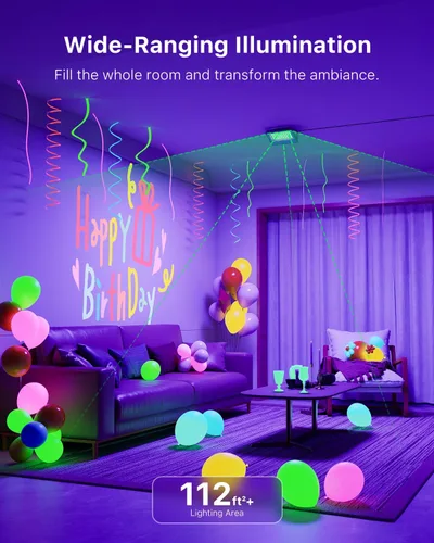 Miniatura 4 de Paquete de 2 luces de inundación de luz negra de 50 W con cable de 120 V IP66 impermeable UV LED luz negra para exteriores o interiores para Violeta
