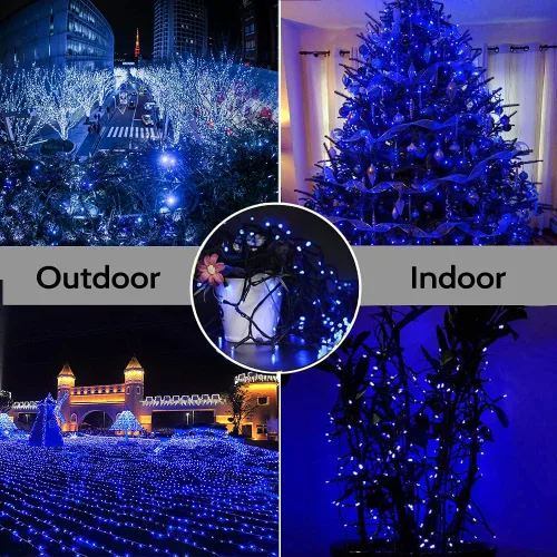 Miniatura 6 de Guirnalda de luces para decoración de Navidad, 82.0 ft, 220 LED, 8 modos, función de extremo a extremo, extensible, enchufable, impermeable