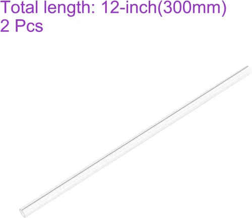 Miniatura 5 de DMiotech 2pcs 0.236 in x 0.394 in 12" tubo de acrílico transparente rígido tubo de plástico para acuario tubería de agua, sistema de refrigeración