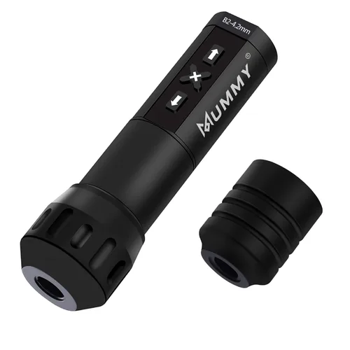 Miniatura 7 de Mummy Kit de máquina de bolígrafo de tatuaje rotativo con agarre de tatuaje extra de 1.575 in y batería extra para tatuaje, motor sin núcleo