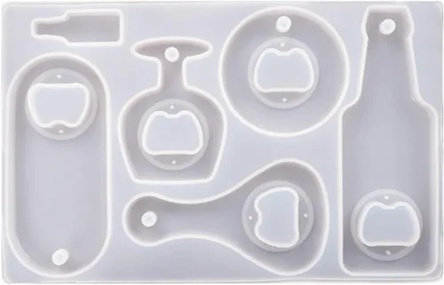 Miniatura 3 de Boutigem Molde de silicona para abridor de botellas de cerveza, abridor de tapas de botellas, con 5 piezas de inserción Stell, 10 tornillos, 1