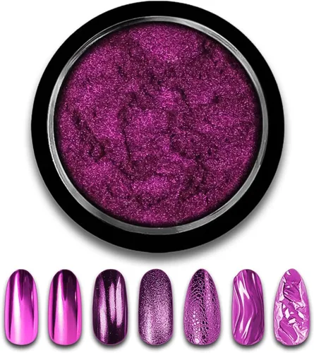 Miniatura 20 de Polvo de uñas cromado verde navideño, efecto espejo, polvo metálico, holográfico, brillantina, decoración de manicura, pigmento reflectante