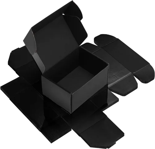 Miniatura 19 de Rempry Cajas de envío negras de 9 x 6 x 4 pulgadas, paquete de 20 cajas de cartón para pequeñas empresas, cajas de regalo para embalaje de envío