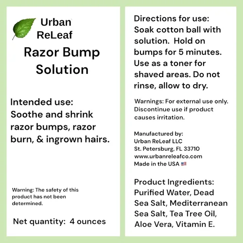 Miniatura 6 de Urban ReLeaf Solución de afeitar. Sal marina natural y árbol de té. Calma y calma suavemente las protuberancias de afeitado, quemaduras y pelos