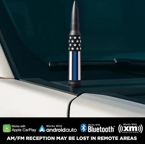 Miniatura 3 de EcoAuto Badass Bullet - Antena de repuesto para Dodge Ram y Ford F150 F250 F350 Super Duty Raptor Bronco Trucks – Diseño antirrobo – Antena de radio