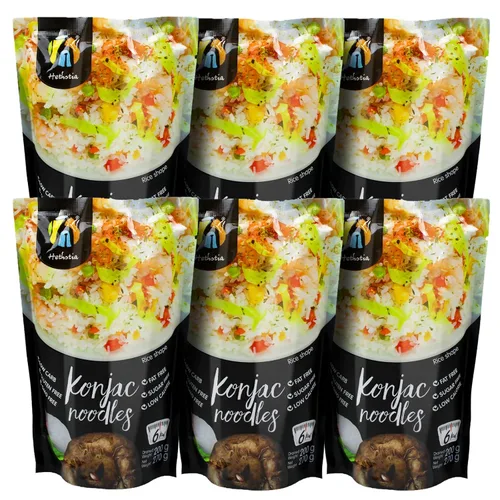 Miniatura 23 de Hethstia Konjac Noodles Angel Hair - Paquete de 6 fideos Shirataki, bajo en calorías, bajo en carbohidratos, sin azúcar, sin gluten, apto para dieta