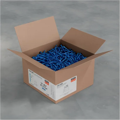 Miniatura 6 de Simpson Strong-Tie TNT25214H Titen Turbo 1/4 pulgadas x 2-1/4 pulgadas. Tornillo de cabeza hexagonal para hormigón y mampostería, azul (100 unidades)