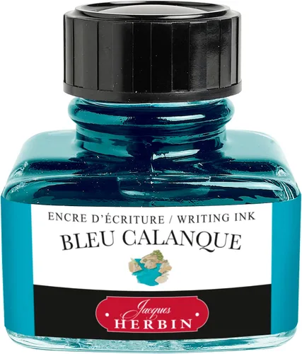 Miniatura 12 de Tinta para pluma estilográfica Herbin - Botella de 30 ml - Bleu Azur