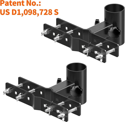 Miniatura 3 de Soporte para sombrilla de balcón para exteriores, soporte de metal ajustable resistente para patio, abrazadera de montaje para valla, barandilla