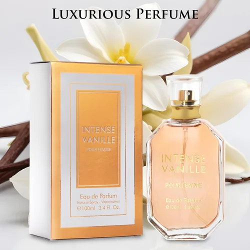 Miniatura 4 de Intense Vanille para mujer, fragancia oriental gourmand, notas superiores de mezcla de orquídea de vainilla y jazmín con frijol tonka y azúcar