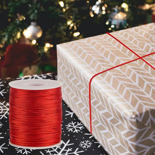 Miniatura 3 de Cuerda de nylon rojo de 1 mm - 100 yardas de hilo trenzado para hacer pulseras, hilo de nylon para collares de joyería con cuentas de arcilla